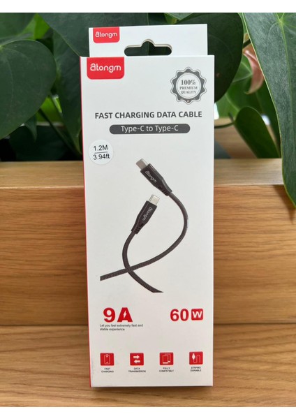 Type-C To Type-C Kablo 9A/60W Hızlı Şarj Kablosu Örgülü Kırılmaz Kablo ( Akıllı Çip Teknolojili fırsatları