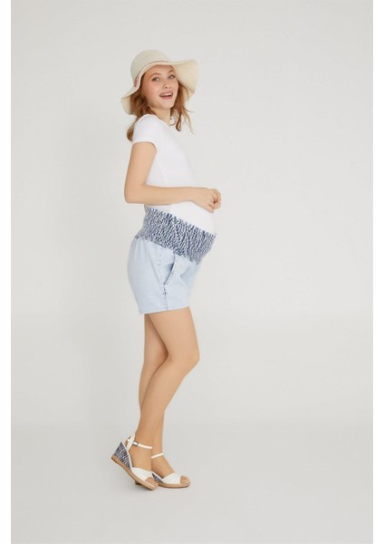 Hamile Şort Organik Denim Açık Mavi 1034 fiyatları