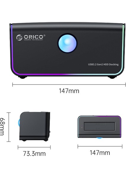 Orıco Type-C 3.2 Rgb 1bay 2.5/3.5 Inç Sata HDD SSD Dock Station