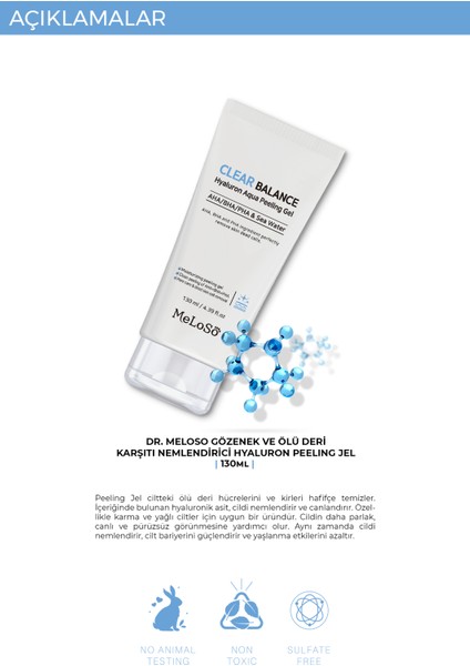 Aha/Bha/Pha İçeren Clear Balance Hyaluron Aqua Peeling Jel 130 ml