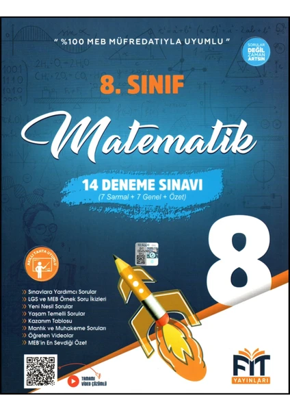 Fit Yayınları 8. Sınıf LGS Matematik Denemeleri 14 Deneme