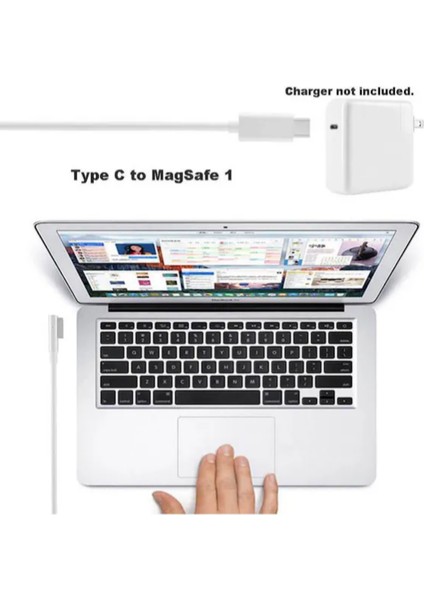 USB Type C To Magsafe 1 L Tip 65W Macbook Pro Macbook Air Uyumlu Şarj Kablosu 1 8m