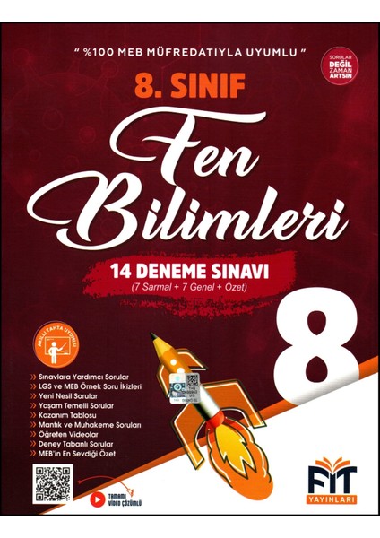 8. Sınıf LGS Fen Bilimleri Denemeleri 14 Deneme