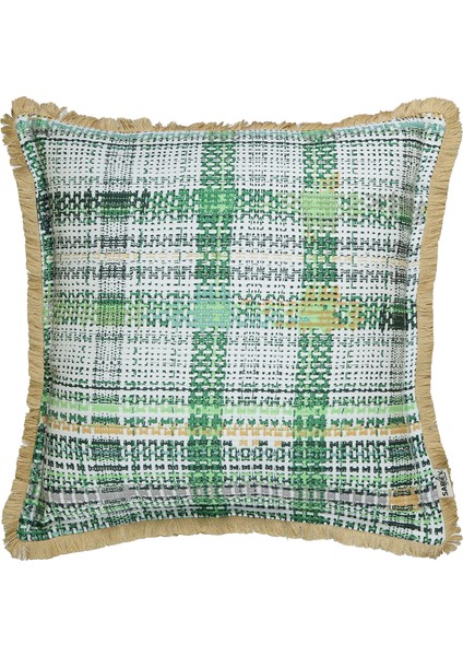 Lanzo Yeşil %100 Pamuk Dekoratif Kırlent 45*45 cm