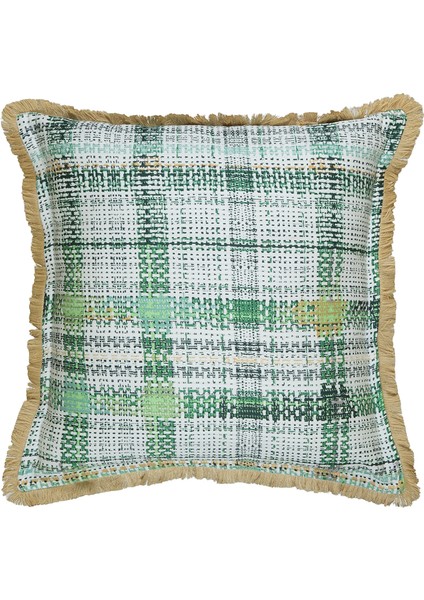 Lanzo Yeşil %100 Pamuk Dekoratif Kırlent 45*45 cm