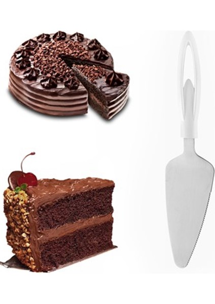 Balerin Tasarım Saplı Metal Pasta Spatulası