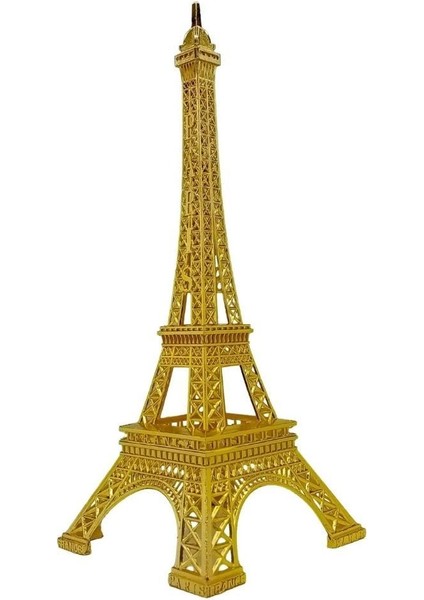Minyatür Metal Eyfel Kulesi Altın Dekoratif Biblo 25 cm fırsatları