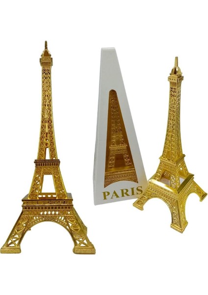 Minyatür Metal Eyfel Kulesi Altın Dekoratif Biblo 25 cm indirimleri