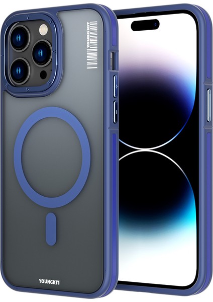 iPhone 14 Pro Max Uyumlu Kılıf Magsafe Şarj Özellikli Youngkit Rock Sand Serisi Kapak