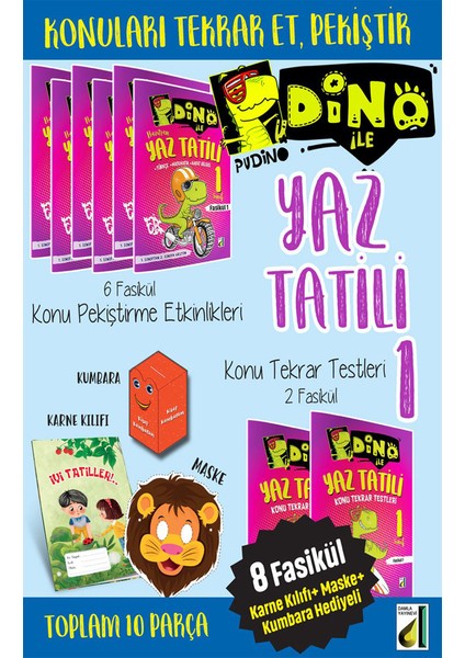 1. Sınıf Dino Ile Yaz Tatil Kitabı