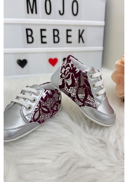 Mojo Kız Bebek Desenli Patik 2144 Mor