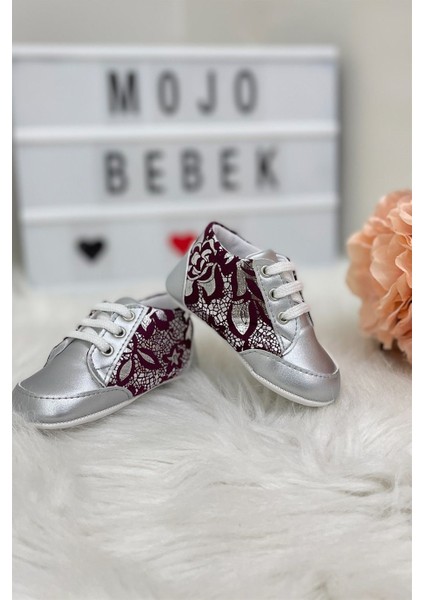 Mojo Kız Bebek Desenli Patik 2144 Mor