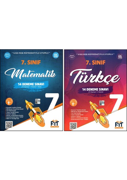 8. Sınıf LGS Matematik + Türkçe Denemeleri 2 Kitap