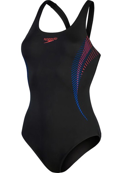 Plmt Msbk Af Black/red Kadın Yüzücü Mayosu 8-00305814836 Siyah