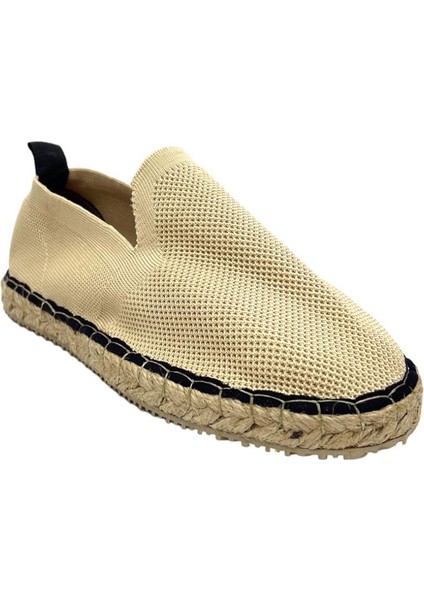 Unisex Bej Triko Espadril