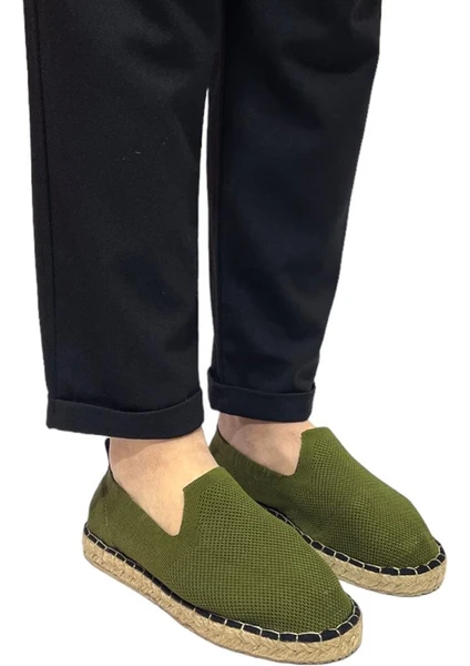 Unisex Haki Triko Espadril