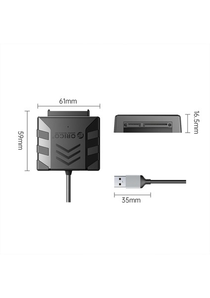 Orıco USB 2.0 To Sata 2.0 Hdd/ssd Dönüştürücü Adaptör Siyah