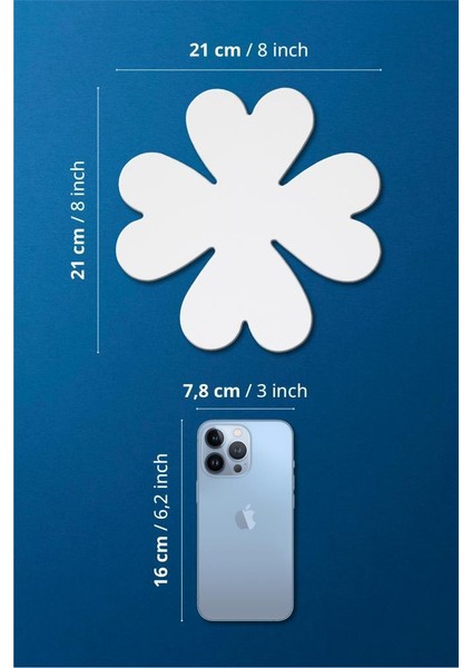 20 cm Yonca Pres Kompozit Tuval 6'lı Set modelleri