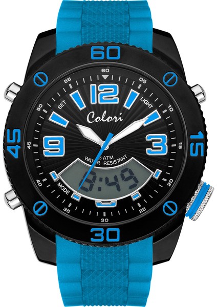 Saks Mavi Siyah Digital Sports Collection CLD027 Erkek Kol Saati