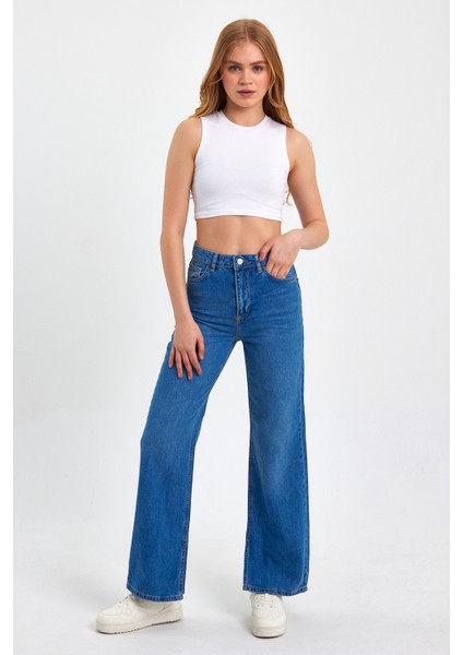 Kadın Paça Yırtmaçlı Jean Pantolon RD23YB023620 fiyatları