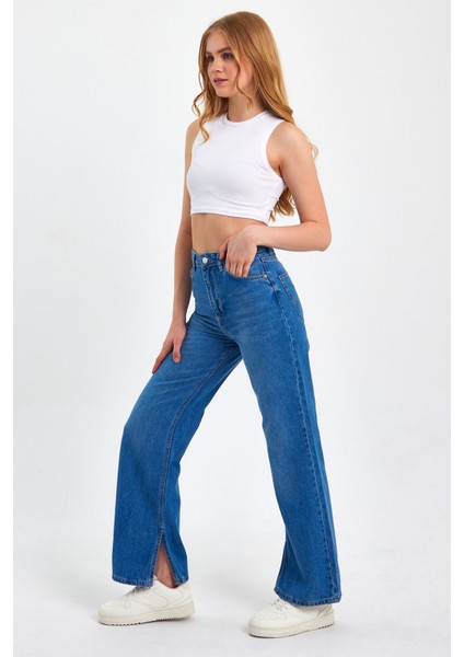 Kadın Paça Yırtmaçlı Jean Pantolon RD23YB023620 fırsatları