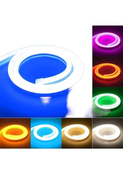 CT-4555 Buz Mavisi 12 Volt Tabela Esnek Neon LED Dış Mekan-Trafo Gerekli ! Tak Çalıştır Değil fırsatları