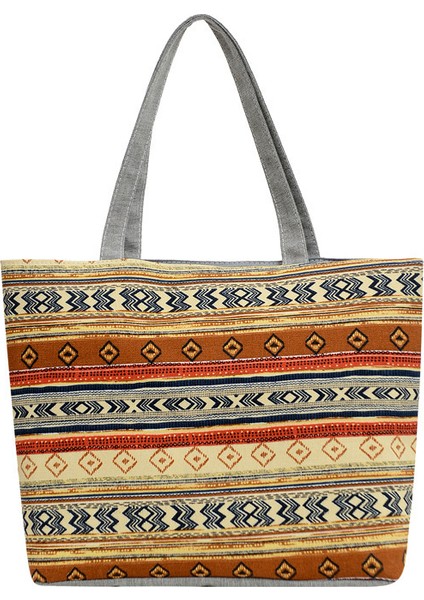 Kanvas Çanta, Vintage Kadın Çantası, Baskılı Çanta, Toth Büyük Çanta, Tek Omuzlu Alışveriş Çantası, Bayan Çantası (Yurt Dışından)