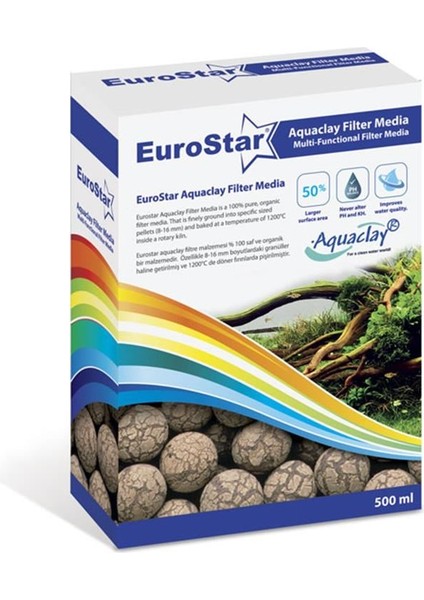 Eurostar Aquaclay Biyolojik Filtre Malzemesi 500 ml