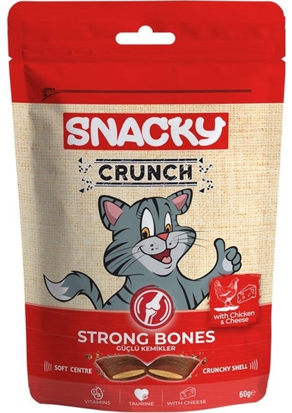 Crunch Strong Kedi Ödülü Tavuk-Peynir 60 gr