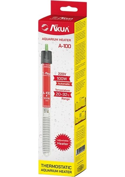 Artakua A-100 Akvaryum Isıtıcısı 100 W - Termostatlı