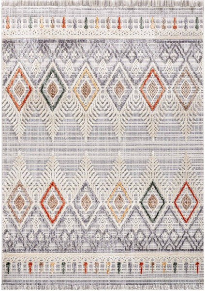 Palmiye Serisi 098M Beyaz-Açık Gri 160X230