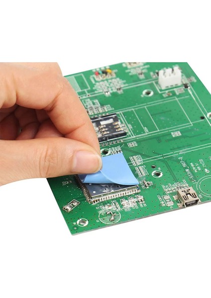 0.5mm 10X10CM Chipset Soğutucu Termal Pad Ped - Çift Taraflı Yapışkanlı - Mavi - 3.6W/M.K