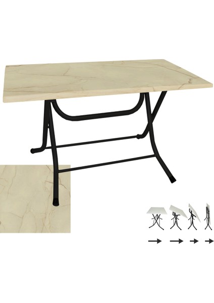 Klasik Katlanır Werzalit Tabla Masa (80X120) - Golden Marble