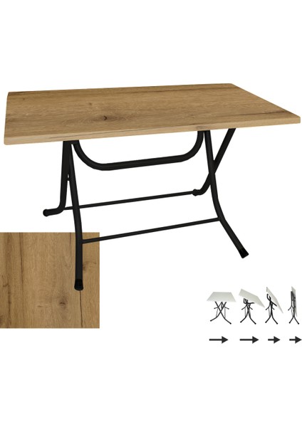 Klasik Katlanır Werzalit Tabla Masa (80X120) - Canyon Palace Oak