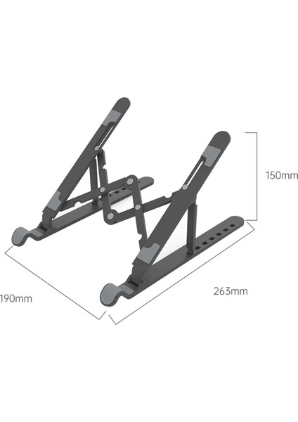 Orıco Katlanabilir 7 Kademeli Notebook Laptop Standı Siyah