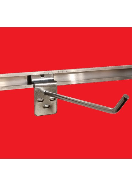 50 Adet 15 cm Kanallı Pano Kancası Raf Askısı
