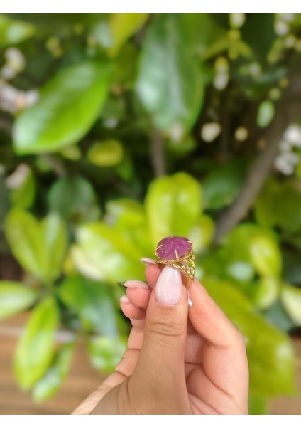 Safir Taşlı Altın Kaplama 925 Ayar Gümüş Yüzük modelleri