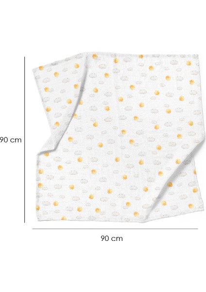 Casadora Baby Loco Voyage 100% Pamuk 2'li Müslin Örtü Seti - 90X90 cm