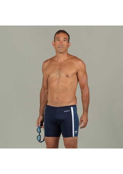 NABAIJI Erkek Uzun Boxer Mayo - Mala Mavi / Beyaz - Yoko