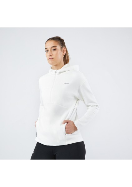 ARTENGO Kadın Tenis Sweatshirtü - Kırık Beyaz - Dry 900