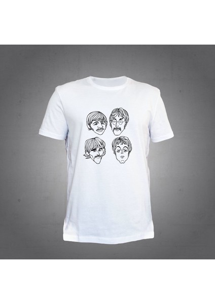 The Beatles Beyaz Tshirt