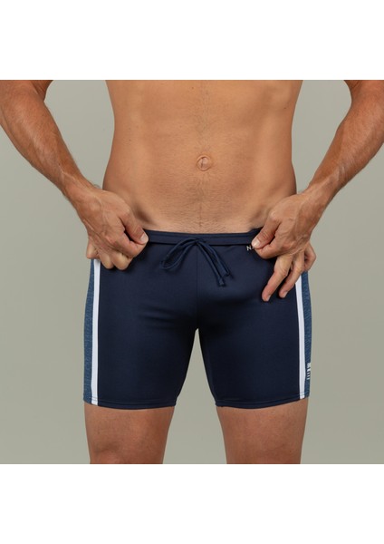 NABAIJI Erkek Uzun Boxer Mayo - Mala Mavi / Beyaz - Yoko