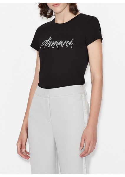 Siyah Kadın T-Shirt 8NYT91