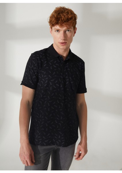 Polo Yaka Siyah Erkek T-Shirt 232 Lcm 242033 Newpıne Siyah modelleri