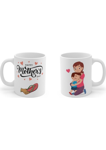 Maris Store Anneler Gününe Anne-Oğul Özel Tasarım Dijital Baskılı Kupa Bardak