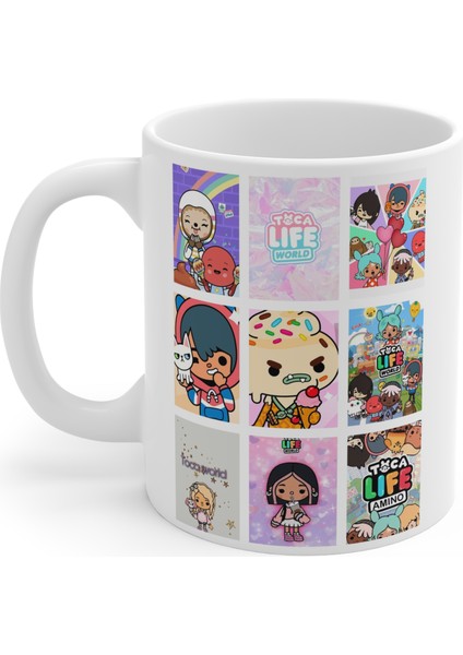 Maris Store Toca Life World Özel Tasarım Dijital Baskılı Yıkanabilir Kupa Bardak