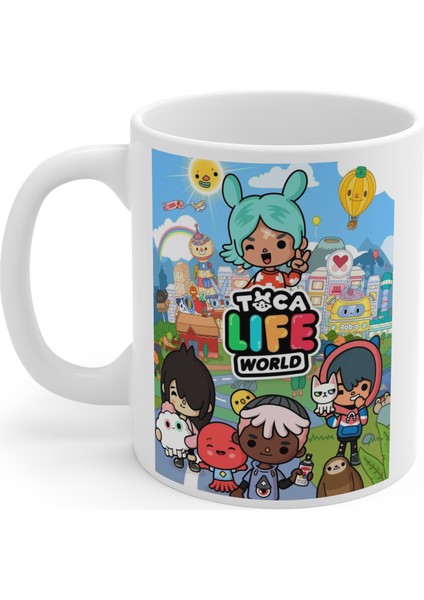 Maris Store Toca Life World Özel Tasarım Dijital Baskılı Yıkanabilir Kupa Bardak
