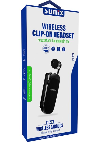 Blt-38 Stereo Bluetooth Makaralı Kablosuz Kulaklık Siyah Renk