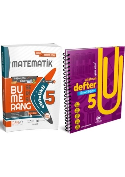 5. Sınıf Bumerang Etkinlikli Matematik + 5. Sınıf – Sosyal Bilgiler Alıştıran Defter