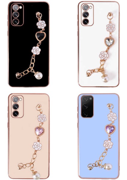 Samsung Galaxy S20 Fe Kılıf Çiçek Desenli Askılı Tutamaçlı Kamera Korumalı Kapak (Taka) modelleri